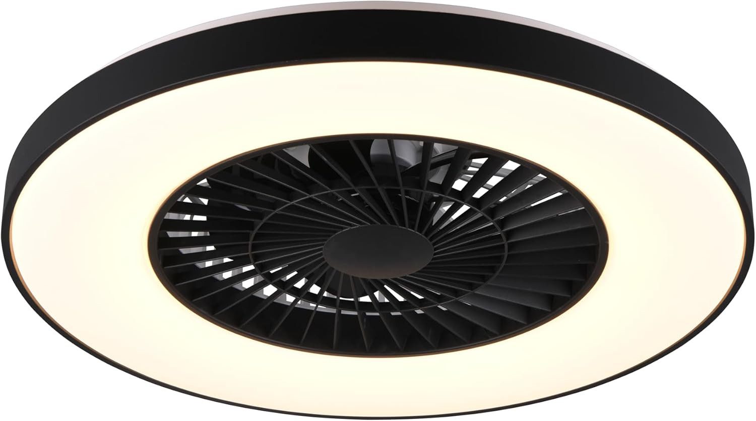 lightling LED Deckenleuchte Hannelore, LED fest integriert, Tageslichtweiß, Ventilator, 3 Geschwindigkeitsstufen, Dimmer, Fernbedienung, IP20