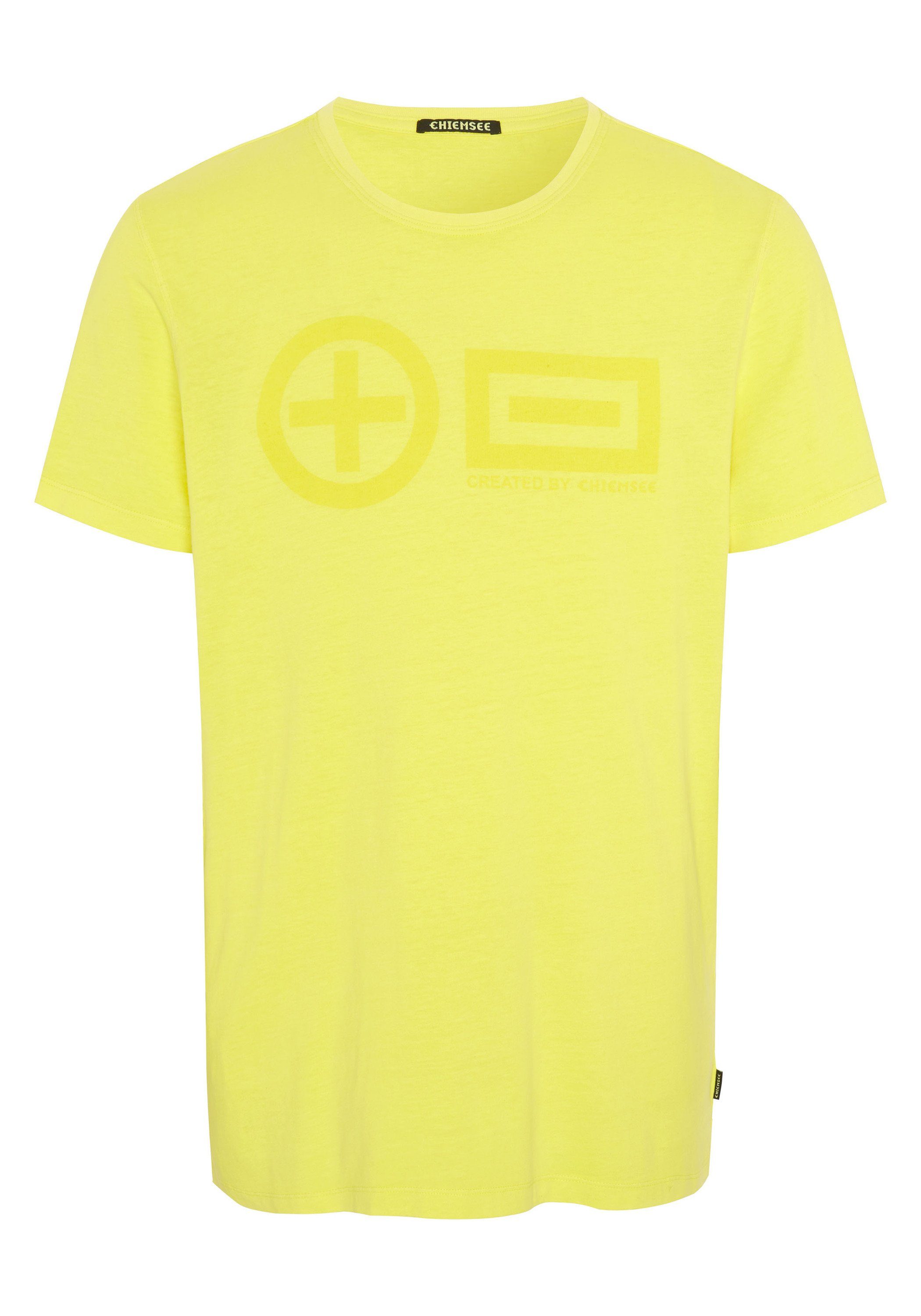 Chiemsee Print-Shirt T-Shirt mit PlusMinus Frontprint 1 Lemon Tonic
