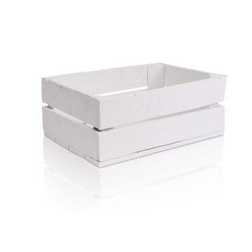 CHICCIE Holzkiste Regale Weiß 38x28x15cm - Kiste Aufbewahrungsbox (1 St)