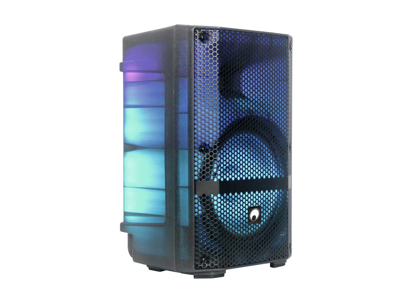 Omnitronic MSE-8+ Akku Partylautsprecher mit LED-Effekten Bluetooth-Lautsprecher (25 W, Bluetooth)