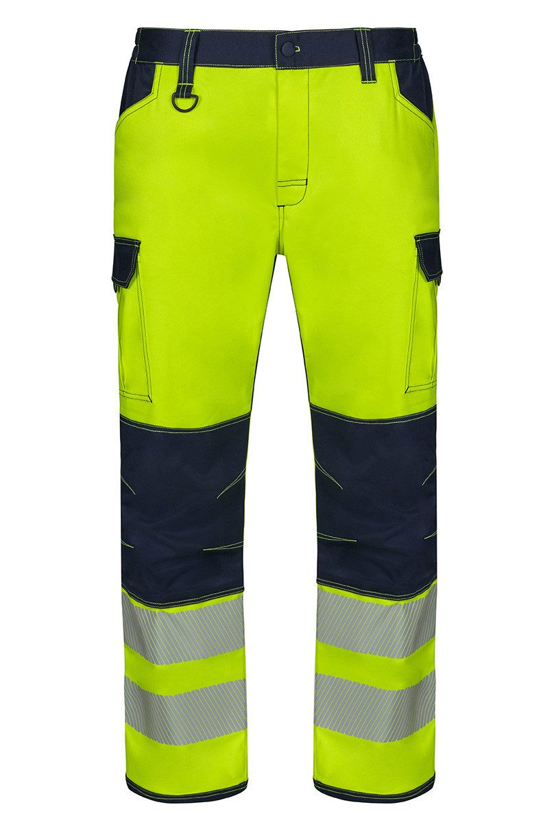 Velilla Arbeitshose Warnschutz Stretchhose mit Kniepolstertaschen und Reflexstreifen