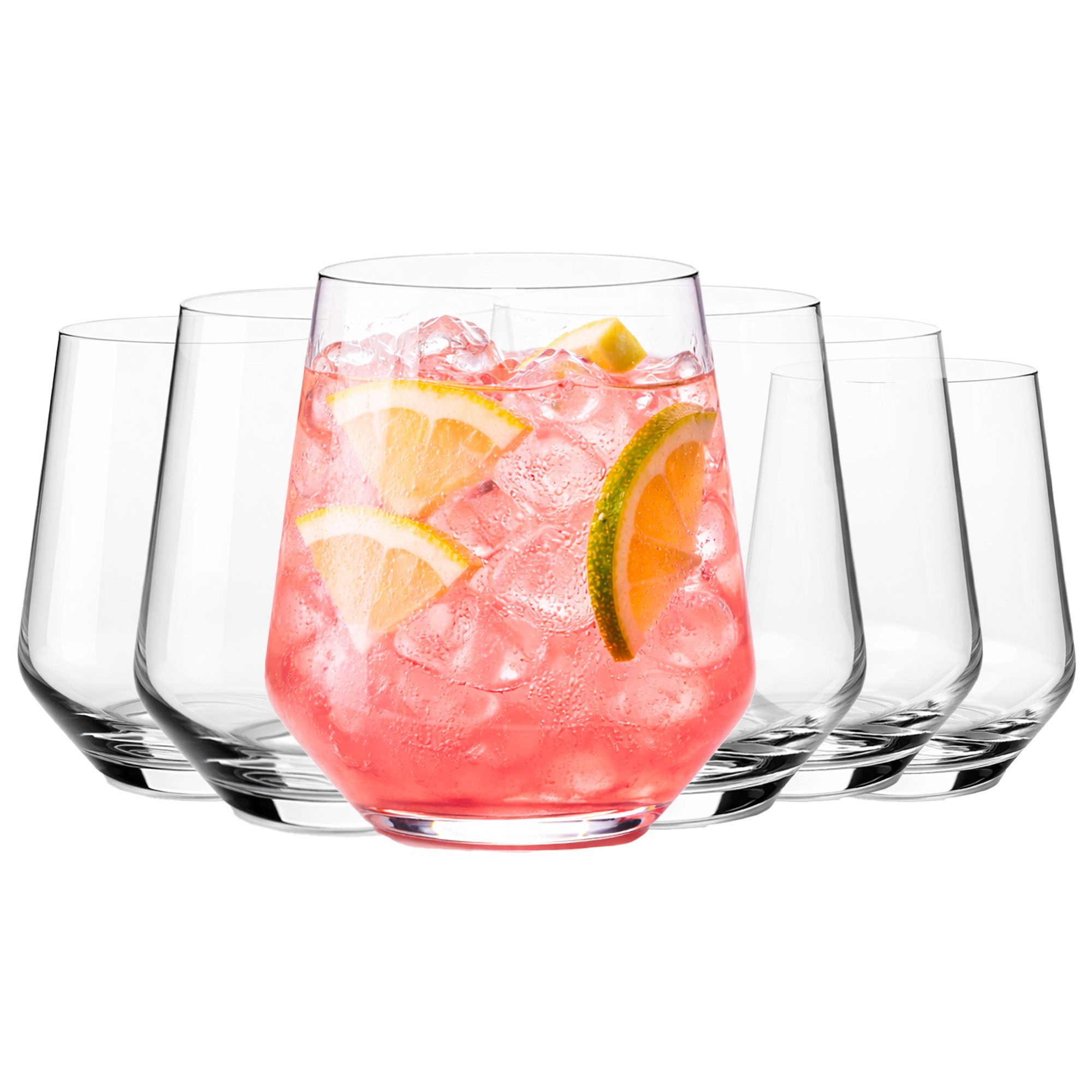 MiaMio Riva Trinkgläser Set 6-teilig 420 ml, 6-tlg., Glas, spülmaschinenfest