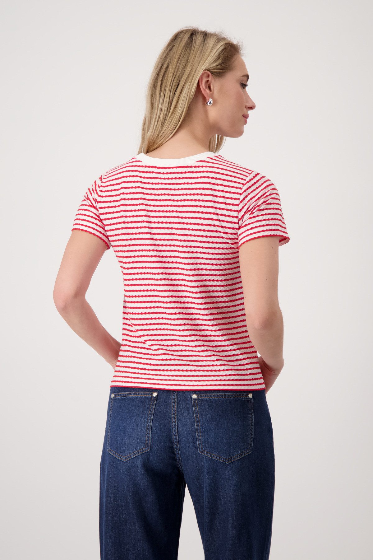 Monari Rundhalsshirt mit Streifen günstig online kaufen