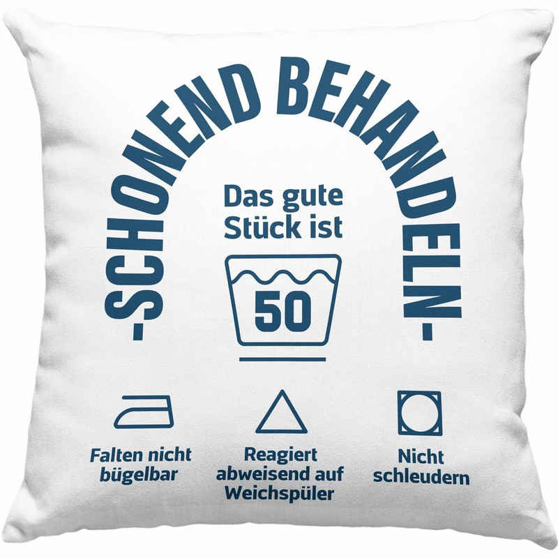 Trendation Dekokissen Trendation - 50. Geburtstag Geschenk Frau Lustig Kissen mit Füllung 40x40 cm Geschenkidee Frauen 50er Geburtstag