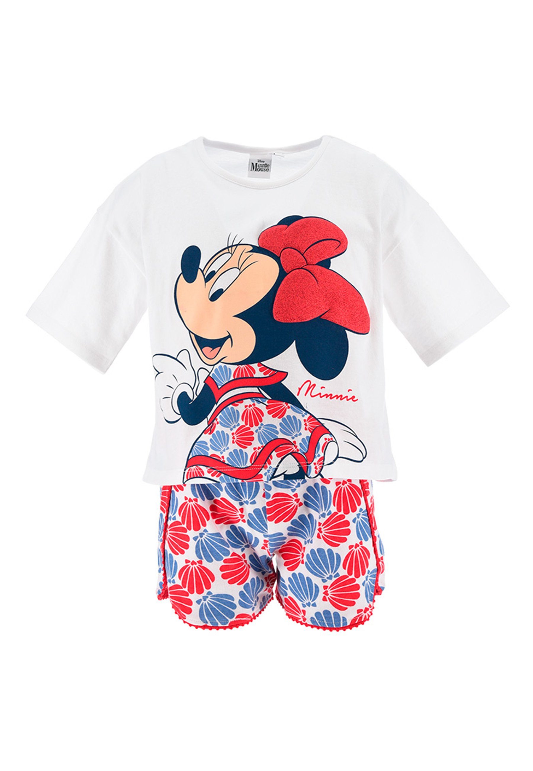 Disney Minnie Mouse T-Shirt & Shorts Bekleidungs-Set T-Shirt und Shorts Mini Maus Shorty