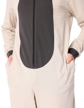 Ladeheid Schlafanzug Jungen Schlafoverall aus Baumwolle Tierkostüm mit Kapuze LA40-240 ohne