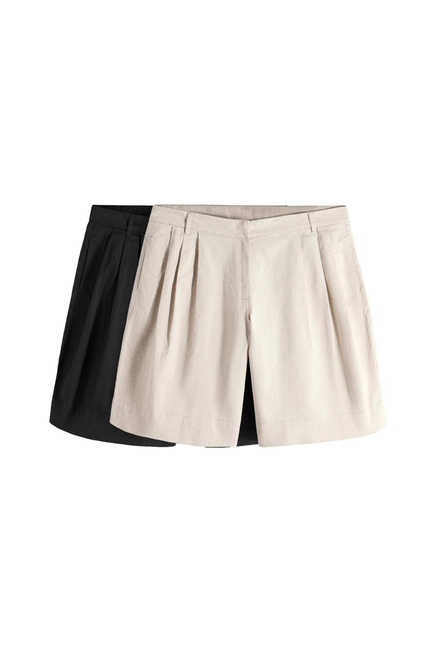 The Set Shorts The Set Chinoshorts mit hohem Bund, 2er-Pack (2-tlg)