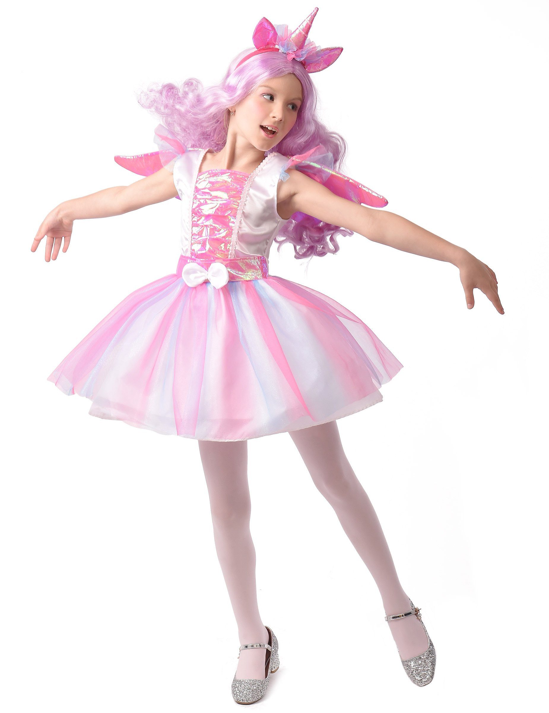 Kostüm Einhorn-Kostüm mit Tutu für Mädchen Faschingskostüm rosa