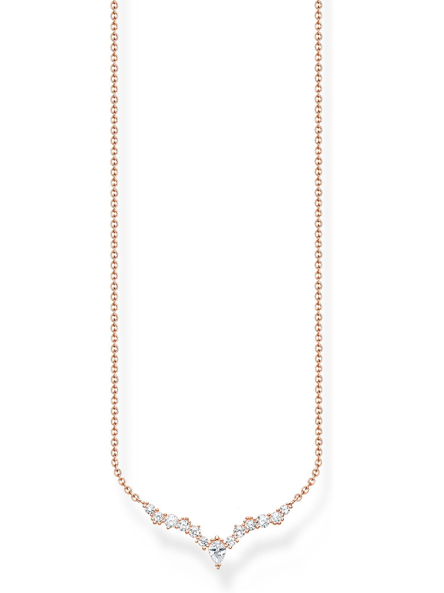 THOMAS SABO Silberkette Thomas Sabo Damen-Kette 925er Silber Zirkonia, Charming