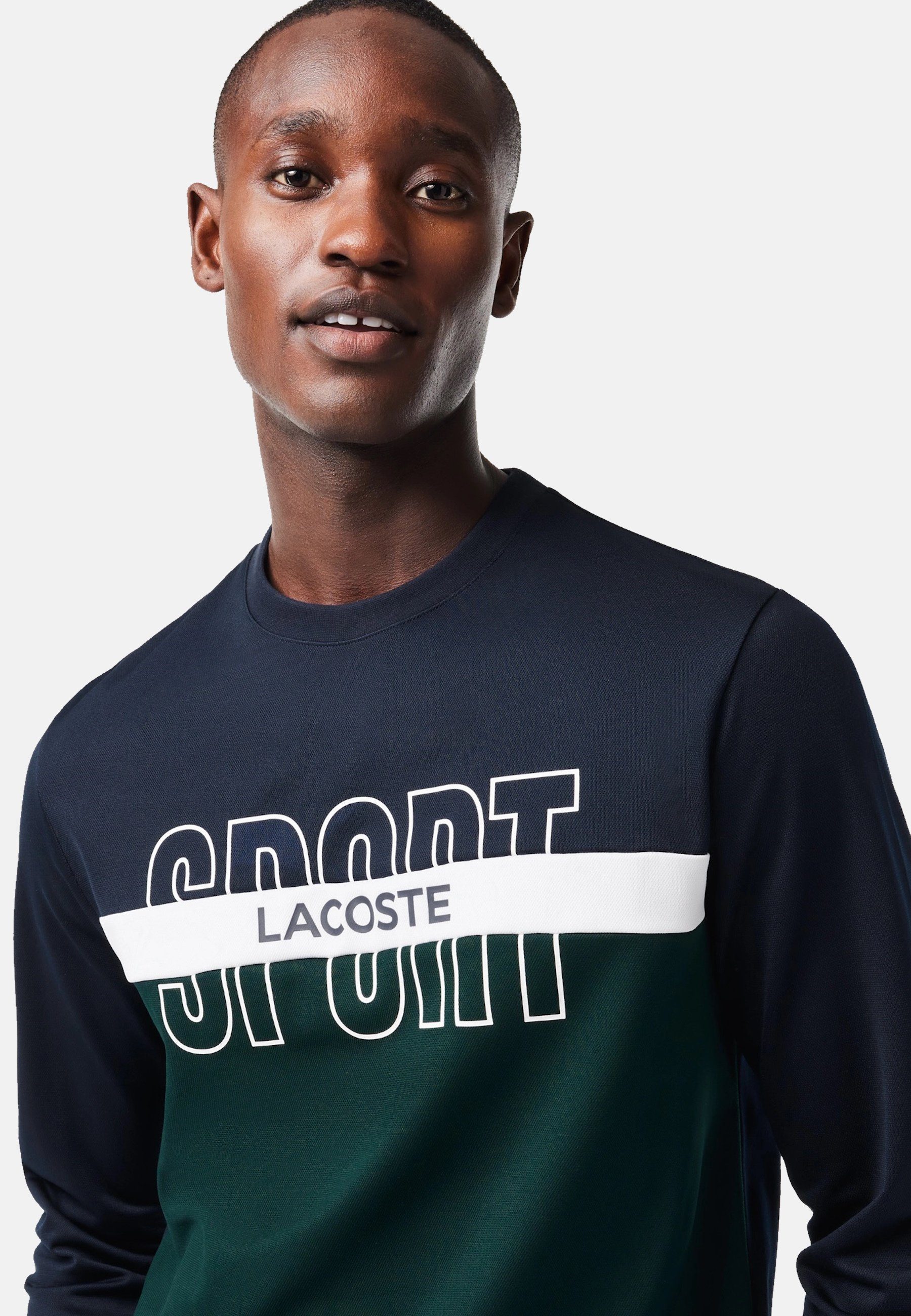 Lacoste Sweatshirt Sweatshirt Pullover mit Rippbündchen günstig online kaufen