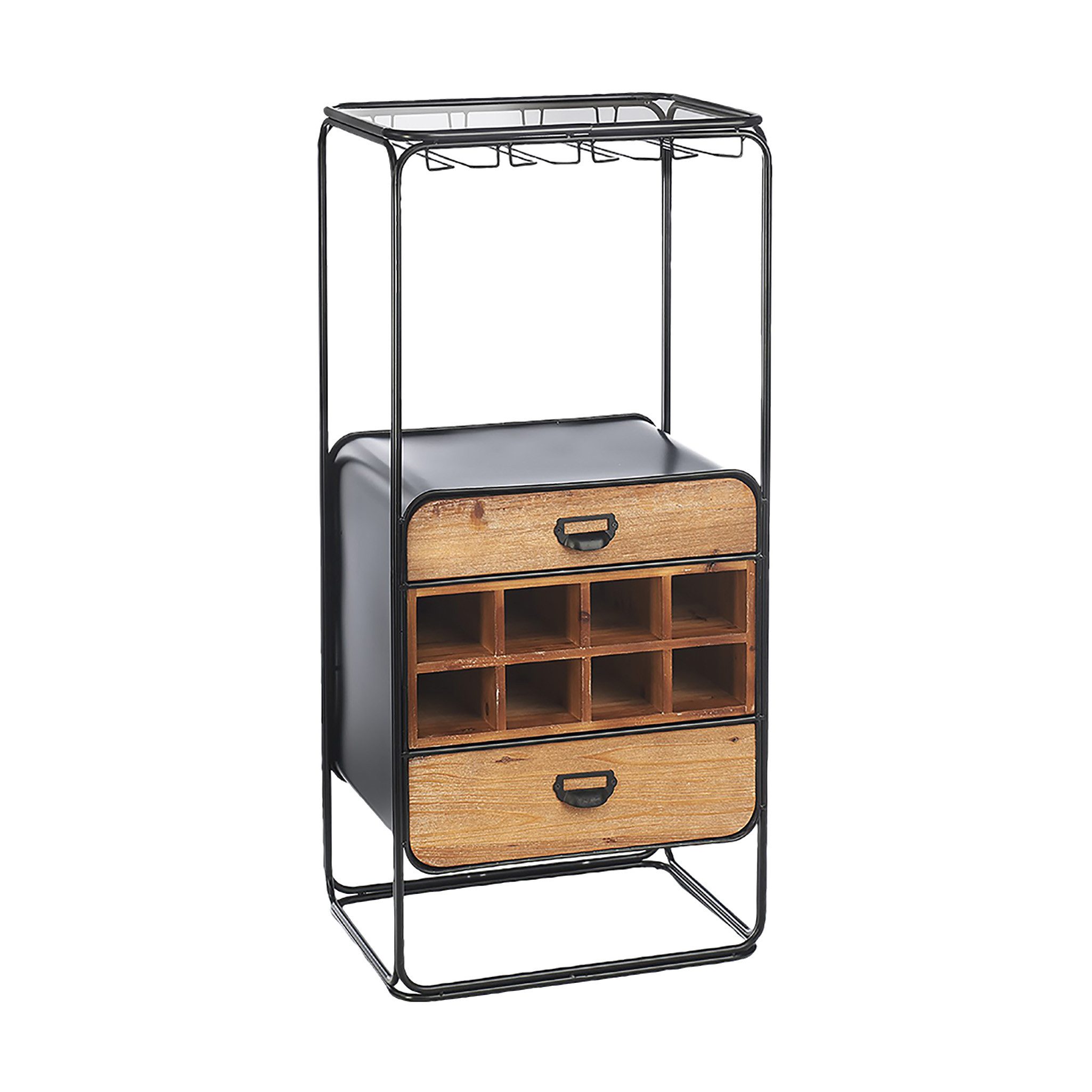 Kobolo Regal Weinregal Barregal - BARI - aus Metall und Holz