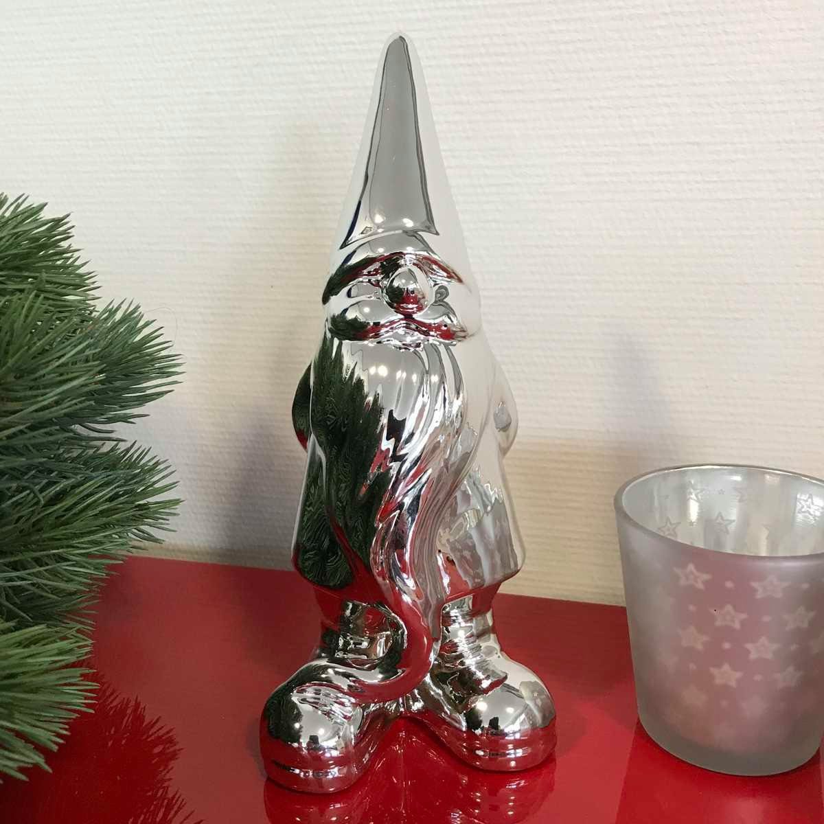 Santa 440s silber-farben ca. H Dekoobjekt ARGENT Keramik 22 cm 440s