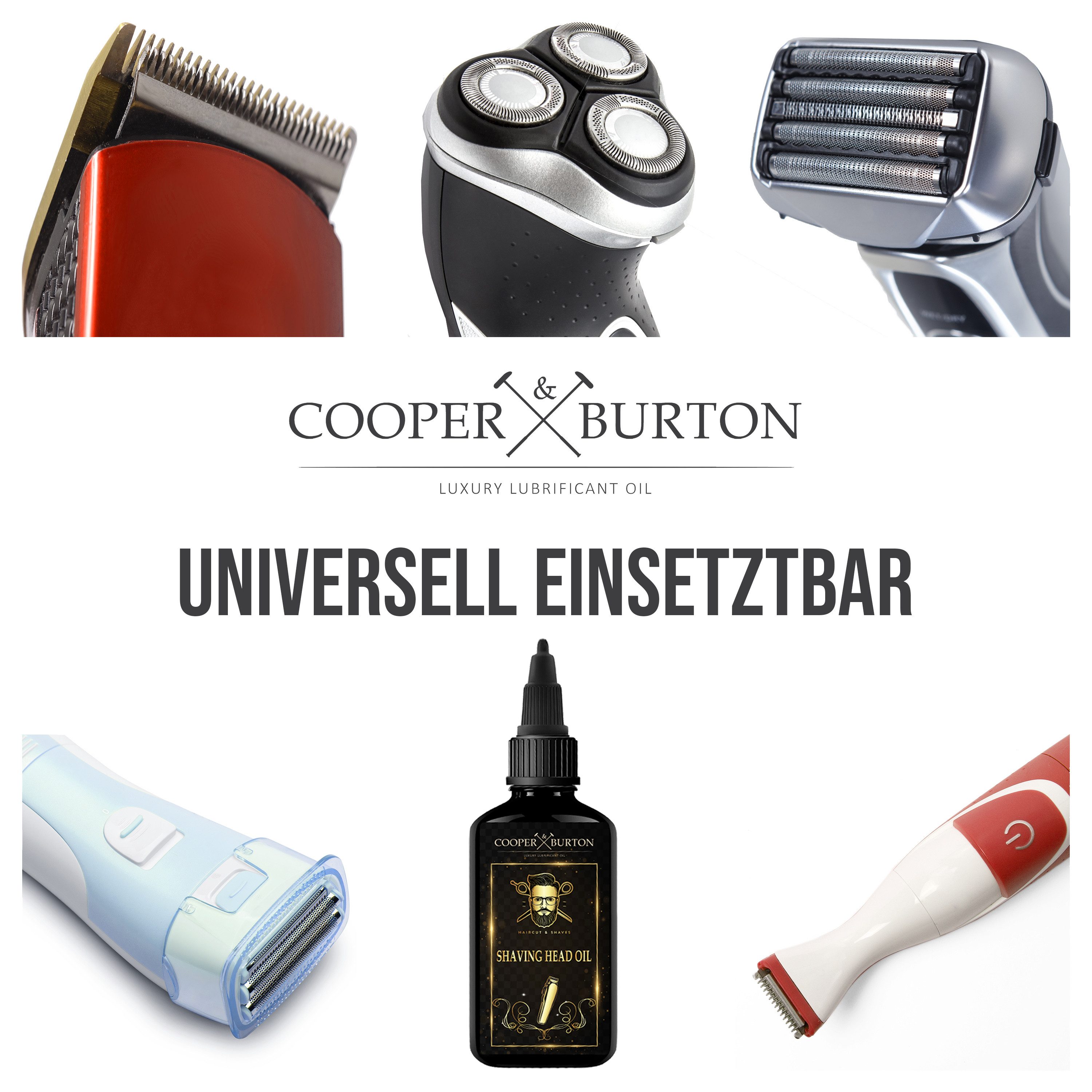 Cooper&Burton Scherkopf Öl & Feinmechaniköl 50 ML Schermaschinenöl Scherkopfreiniger (1-St. 50ml)