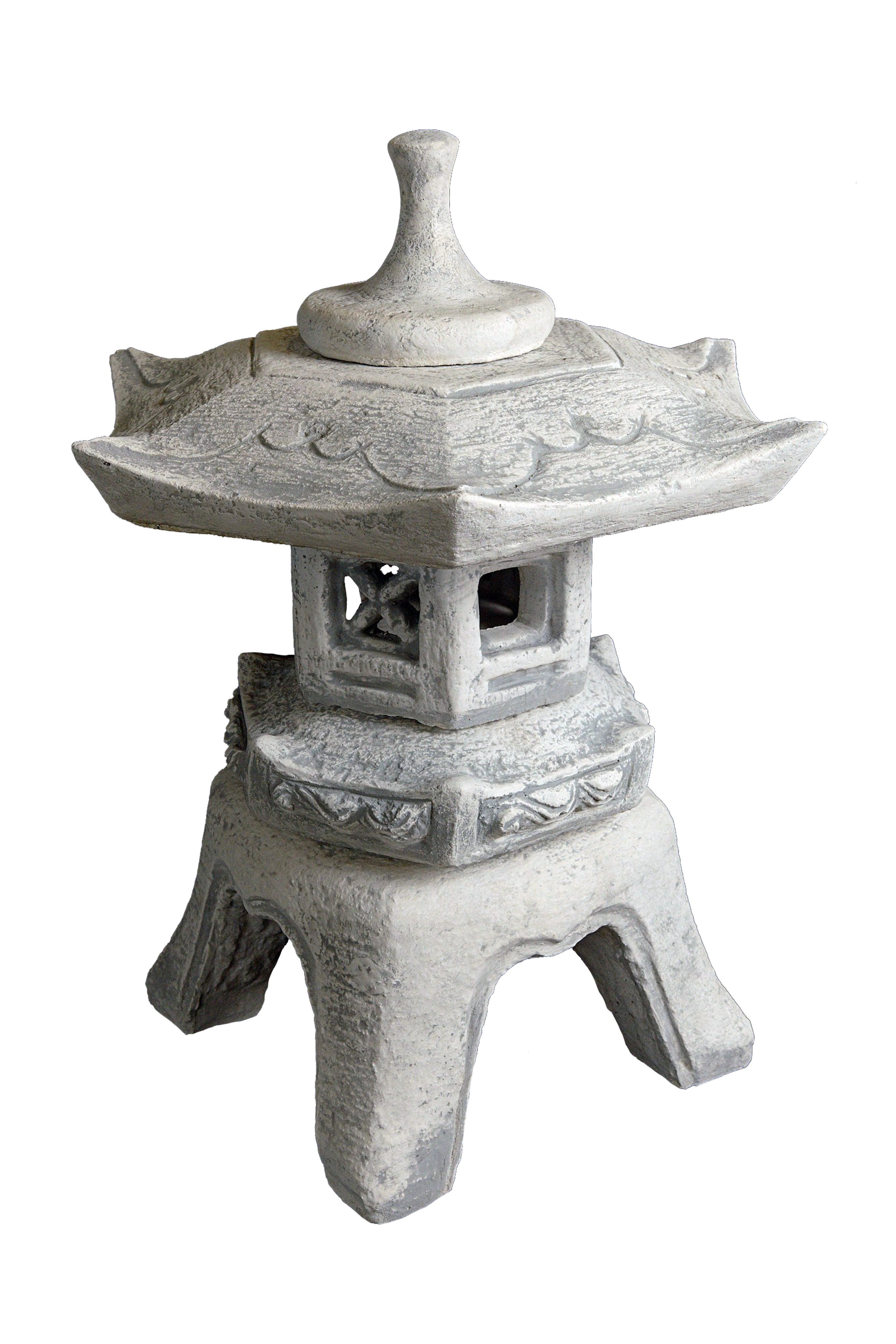 gartendekoparadies.de Gartenfigur Japanische Oki-Gata Steinlaterne, H. 53 cm, 37 kg, Frostsicher