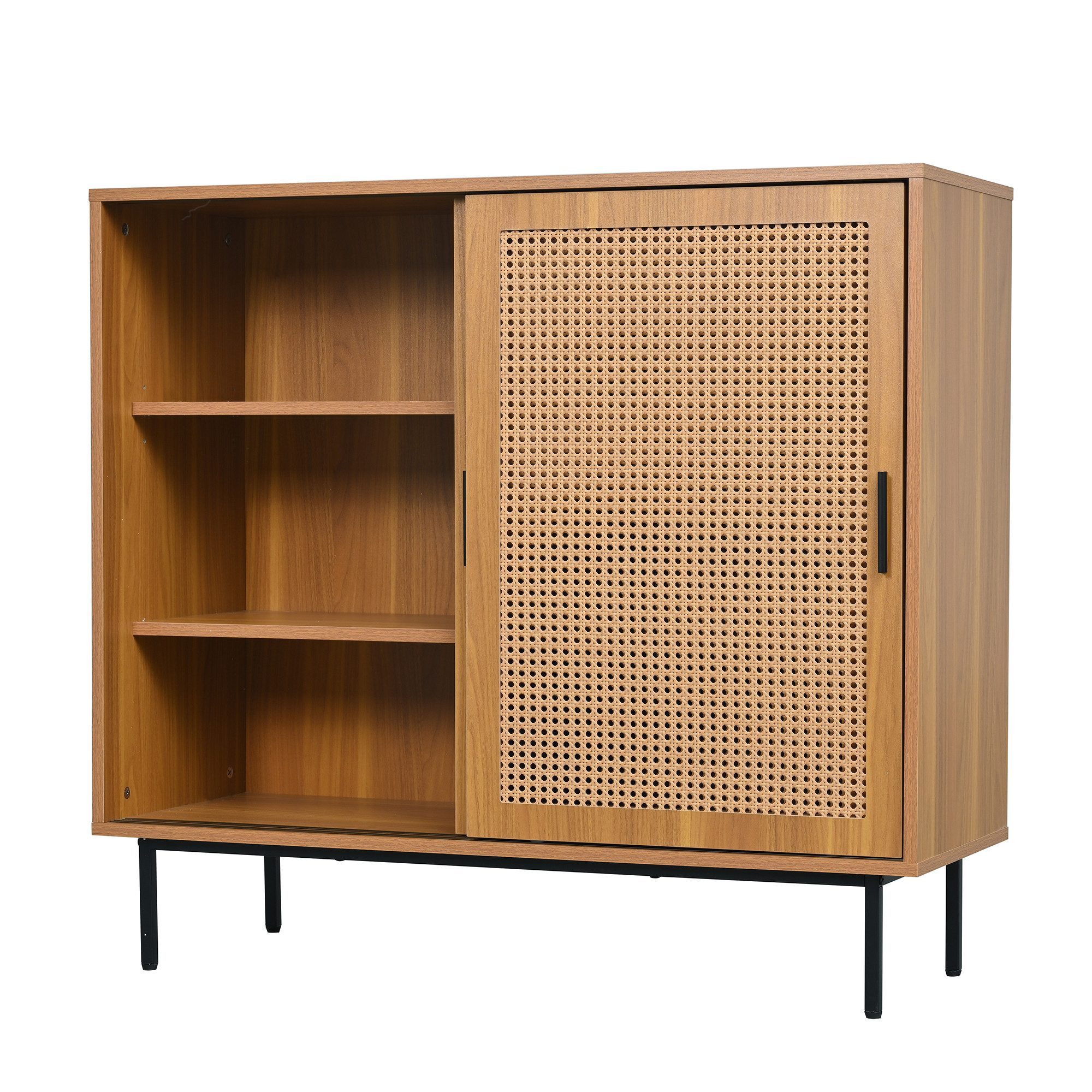 Sideboard Küchenschrank Kommode Schiebetüren Verstellbar Ablage Beistellschrank