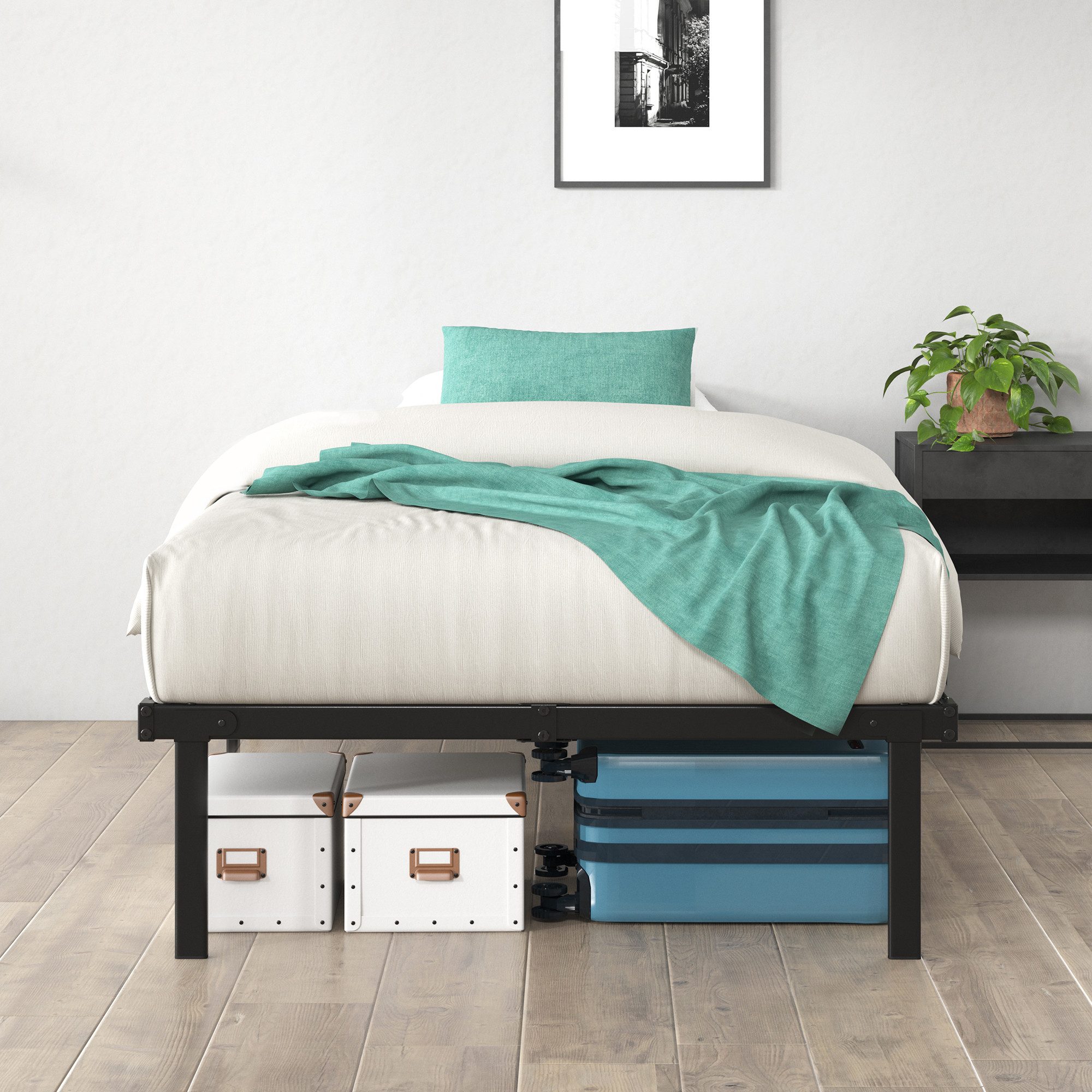 ZINUS Bettgestell "Noah" - moderner Bettrahmen mit Lattenrost, Gästebett (P günstig online kaufen