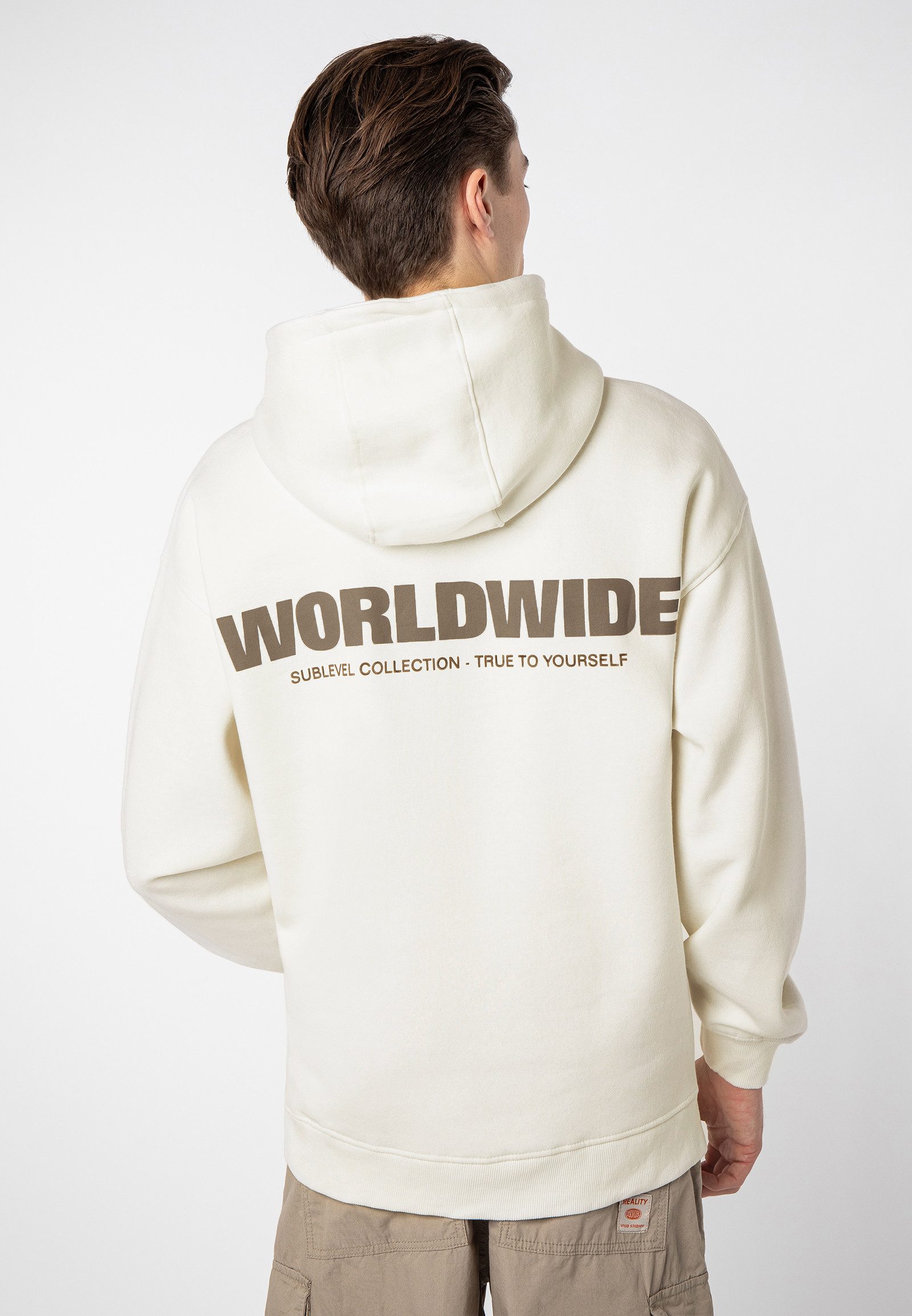 SUBLEVEL Hoodie Herren Kapuzenpullover Worldwide Print Sweater, Kapuzenswea günstig online kaufen