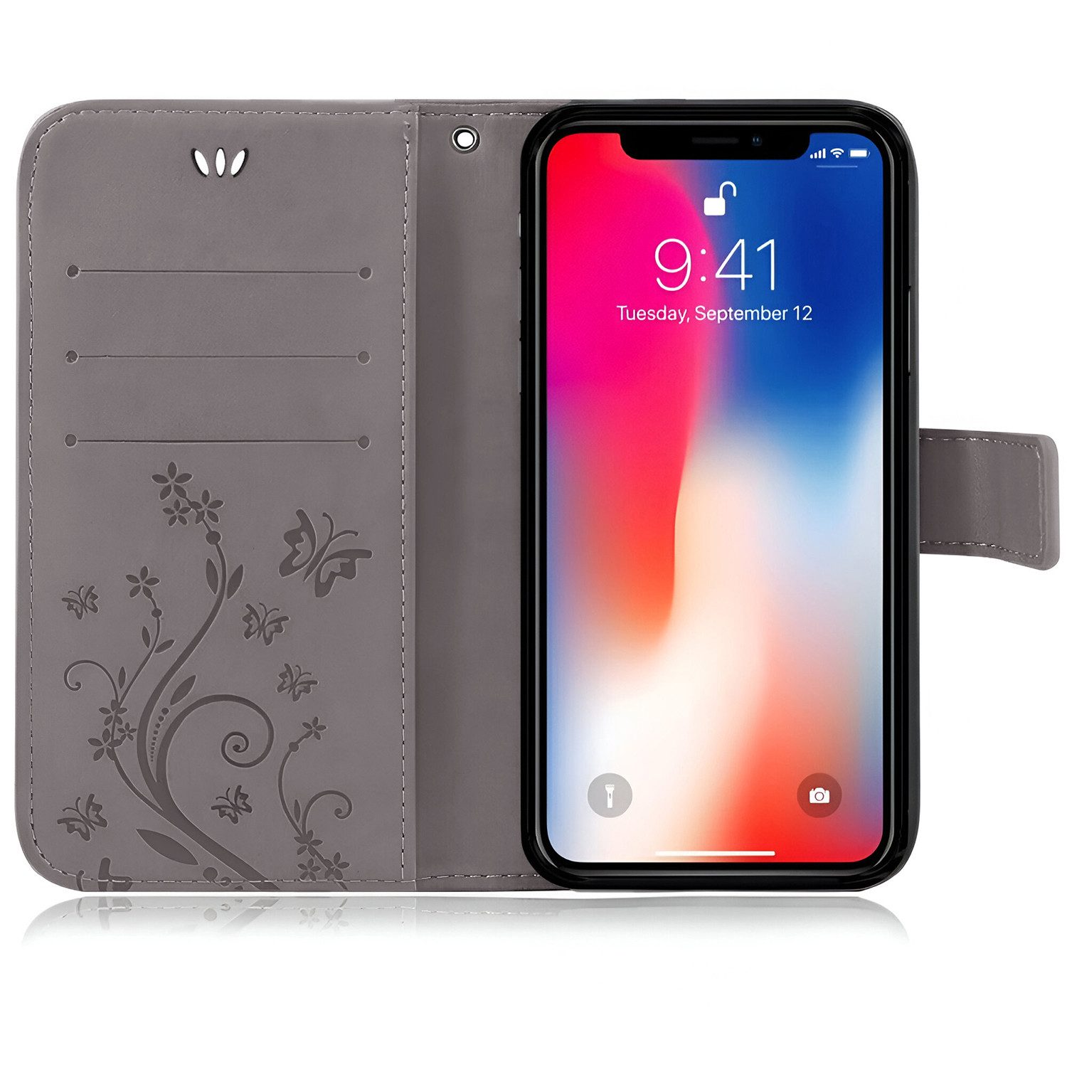 betterfon Handyhülle Handytasche für Apple iPhone Klapphülle Klapphülle, Bookstyle-Hülle: Magnetverschluss 3 Kartenfächer & Standfunktion