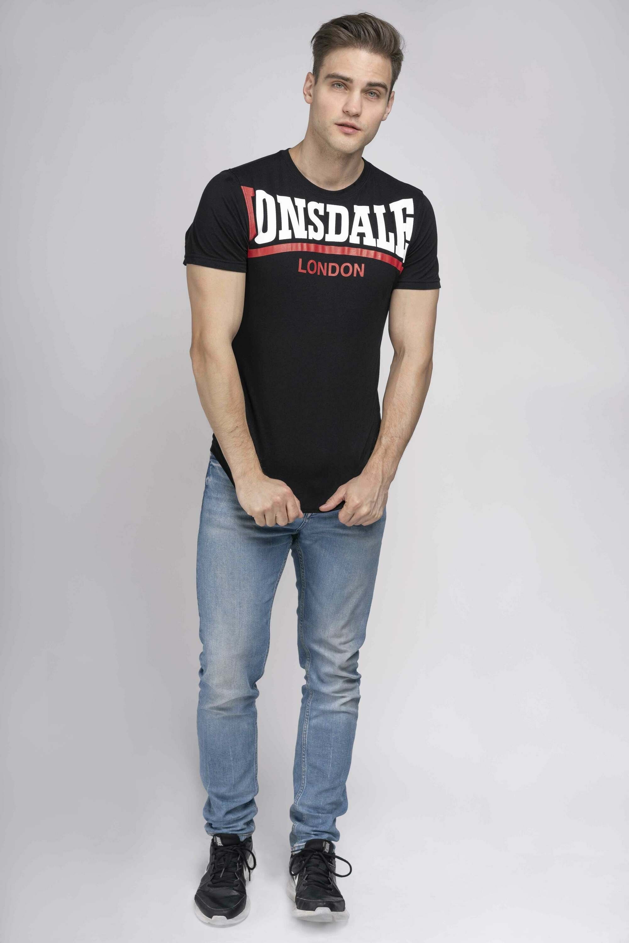 T-Shirt Black Lonsdale CREATON