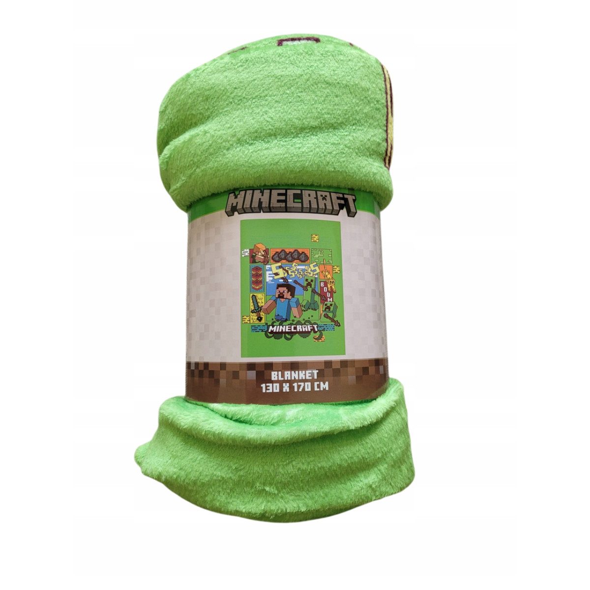 Wohndecke Korallenfleece Decke 130x170 cm Kuscheldecke Weich, Minecraft