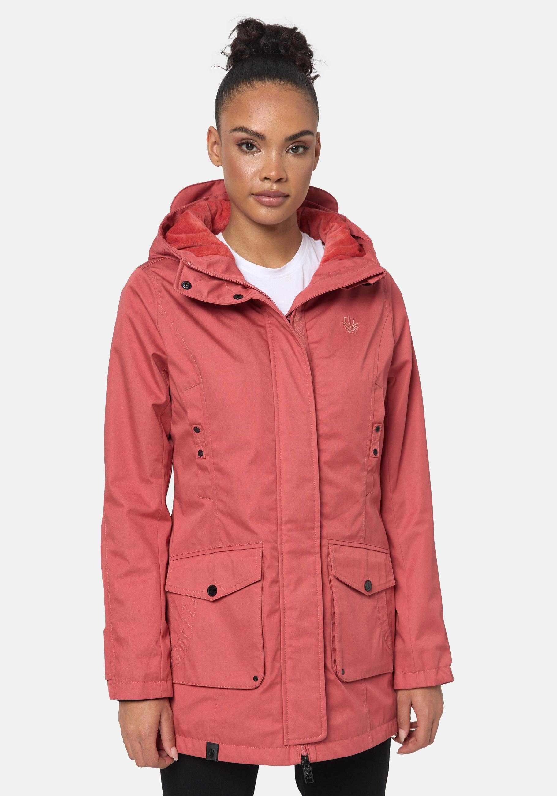 Navahoo Parka Brinjaa Modischer Winter Kurzmantel mit zahlreichen Taschen