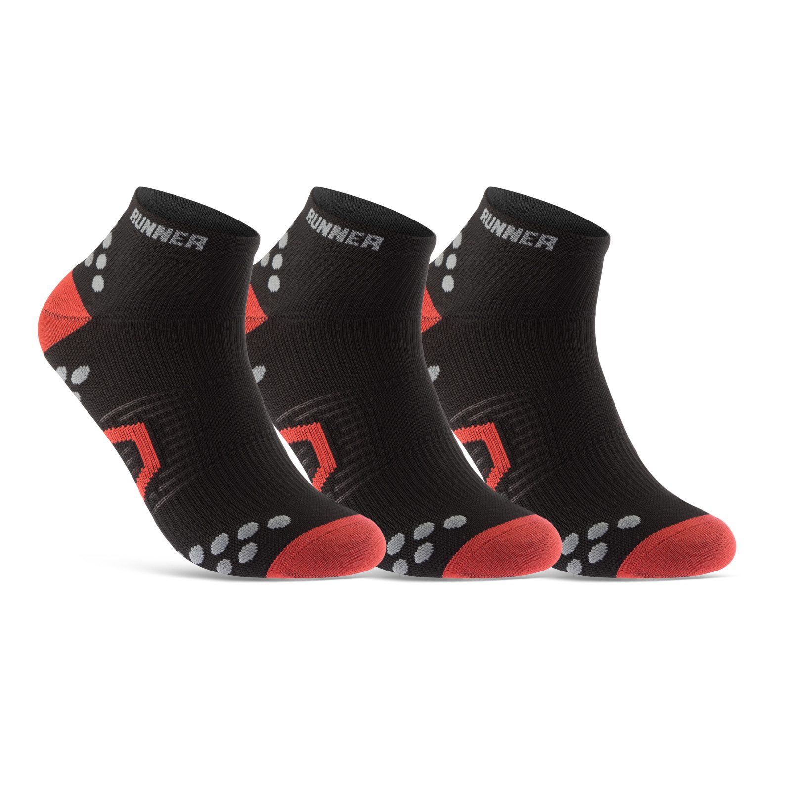 sockenkauf24 Laufsocken low Cut Sportsocken für Herren & Damen Laufsocken Kurz (3-Paar) Atmungsaktive Running Socks 50202P WP