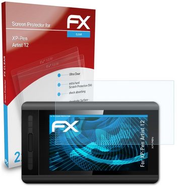 atFoliX Schutzfolie Displayschutz für XP-PEN Artist 12, (2 Folien), Ultraklar und hartbeschichtet