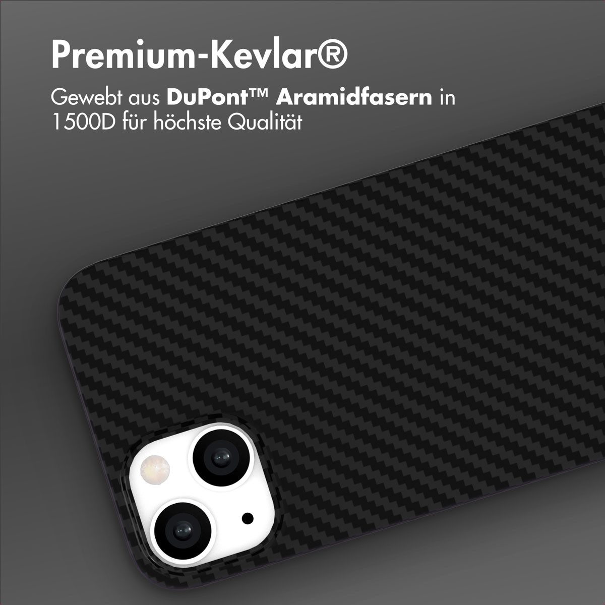 Accezz Backcover Accezz MagSafe Kevlar® Hülle Apple iPhone 13 - Schwarz
