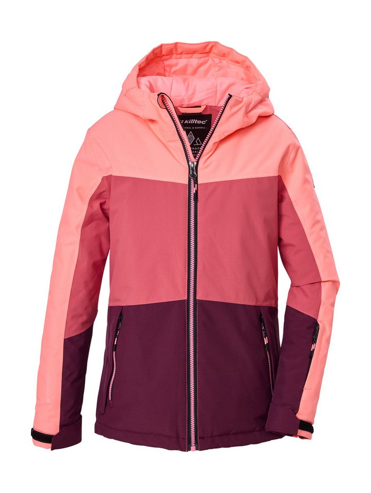 Killtec Skijacke KSW 198 GRLS SKI JCKT Wind- und wasserdichte Skijacke mit Colourblock-Design