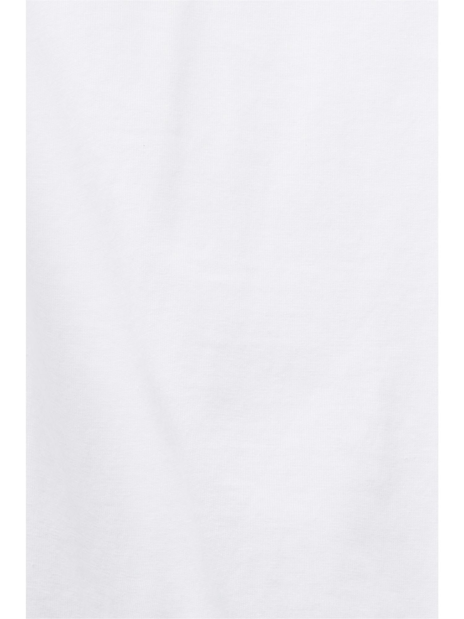 edc by Esprit T-Shirt Ärmelloses mit WHITE Baumwoll-T-Shirt Blumenverzierung (1-tlg)