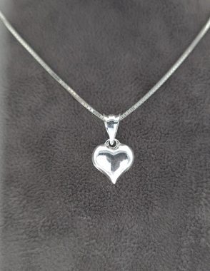 NAHLE Kette mit Anhänger Herz Damen Silberkette kleiner Herz Anhänger (2-tlg., inkl. Etui), rhodiniert, anlaufgeschützt