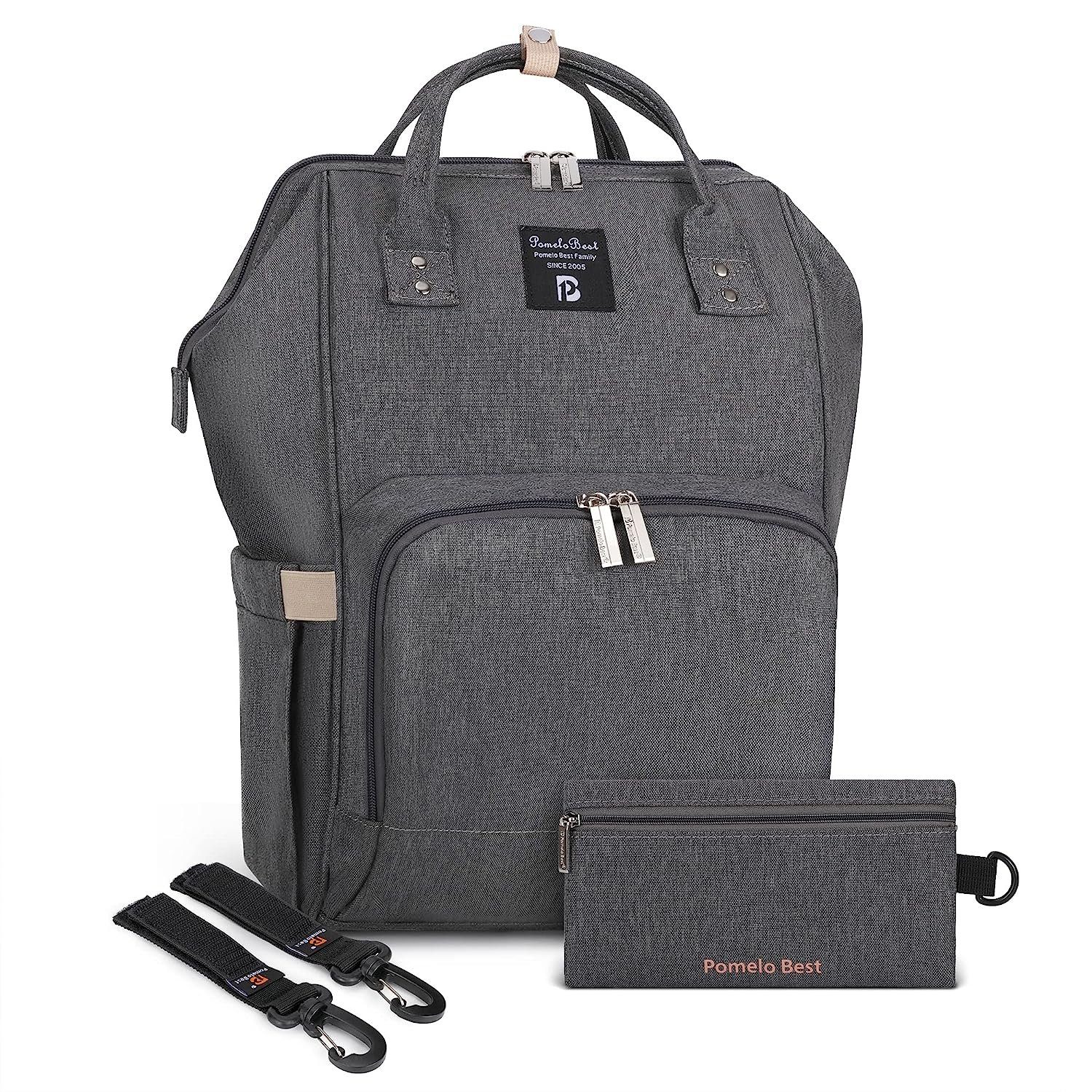 für Dunkelgrau Kinderwagengurte Papa Babytasche, mit unterwegs), Mama Rucksack tragbarer Babyflasche REDOM Wickelrucksack (Windeln Schnullerhalter Wickeltasche Multifunktions-Babytaschen Flaschenhalter, und Multifunktional, Tasche mobiler Baby Rucksack Wickelauflage mit Wickelrucksack, wasserabweisend Milchfläsche