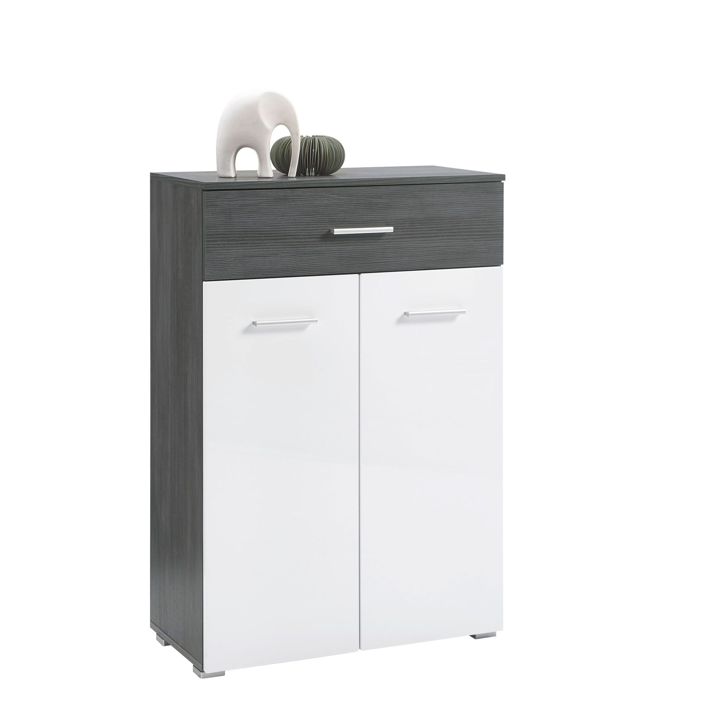 Bega Consult Schuhkommode Schuhkommode Melody weiß Hochglanz und schwarz