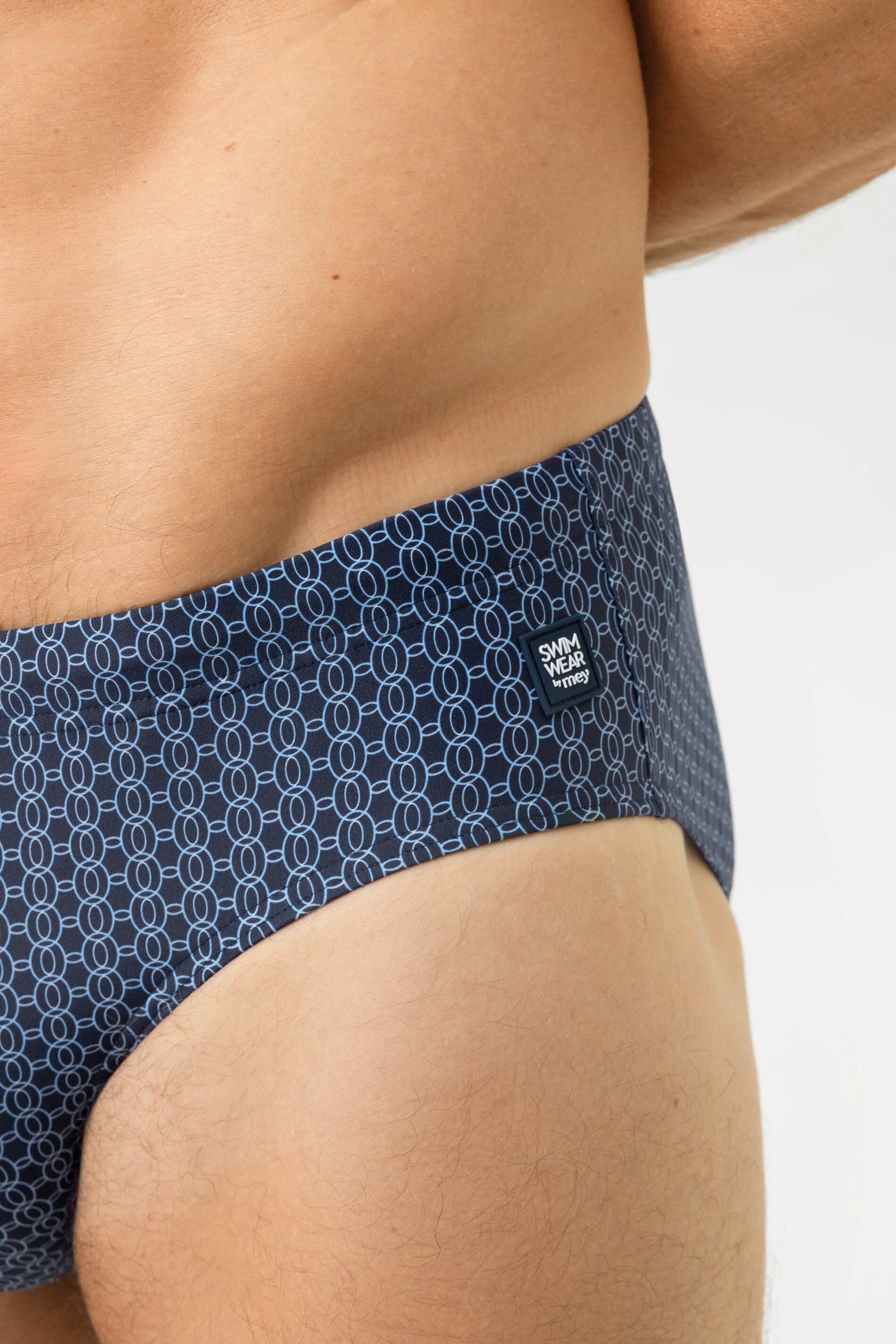 Mey Badeslip Mey Herren Badehose Serie Tidal Rings (1-St) Badepants, Gemustert, Chlorecht, Meerwasser-resistent