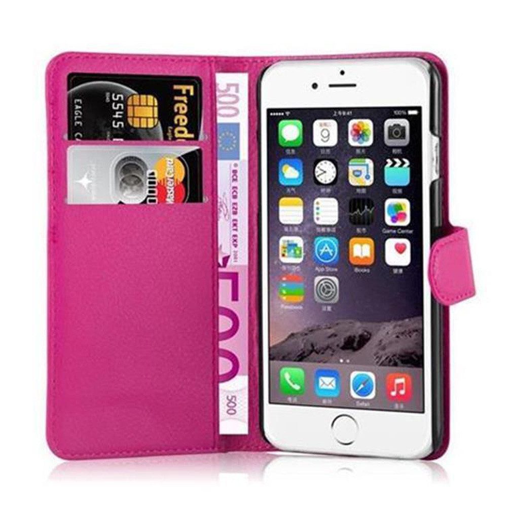 Cadorabo Handyhülle für iPhone 6 / 6S Hülle Apple iPhone 6 / 6S, Hülle Schutzhülle mit Standfunktion, Kartenfach und Magnetverschluss
