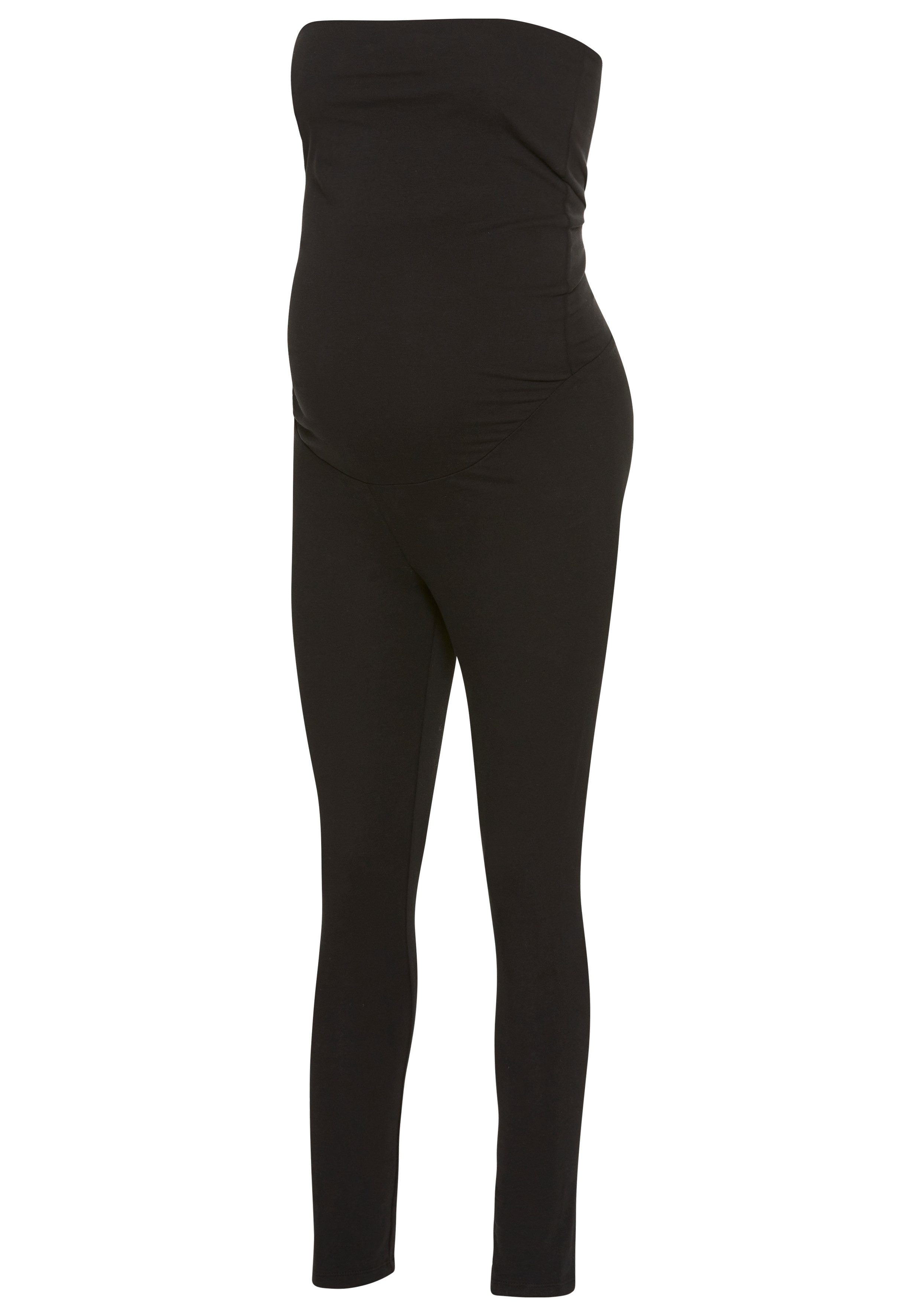 Neun Monate Umstandsleggings, Hose mit extrabreitem Umschlag, 2in1 Optik Für Schwangerschaft und Stillzeit