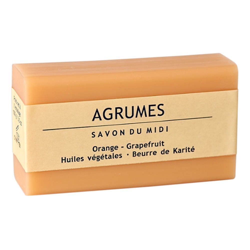Savon du Midi Handseife Seife mit Karitébutter - Agrumes, Orange-Grapefruit 100g