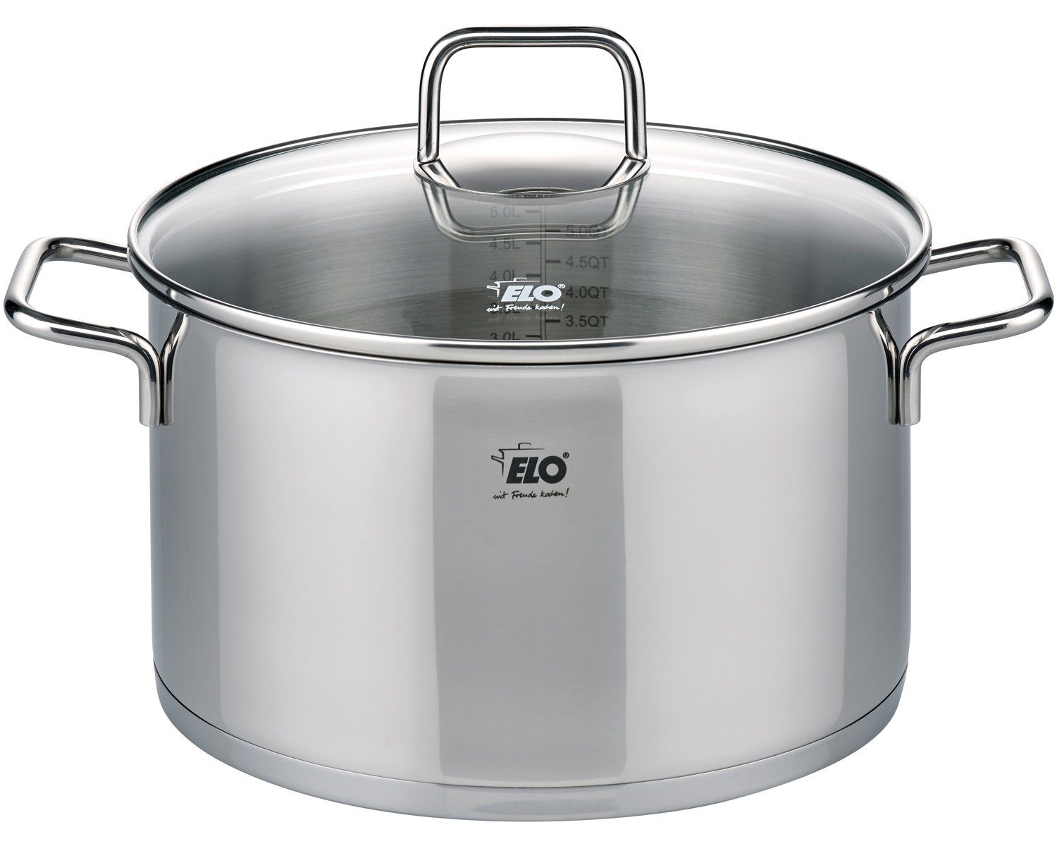 Elo Fleischtopf CITRIN, Ø 24 cm, mit Glasdeckel, Edelstahl, Spülmaschinengeeignet, für alle Herdarten geeignet