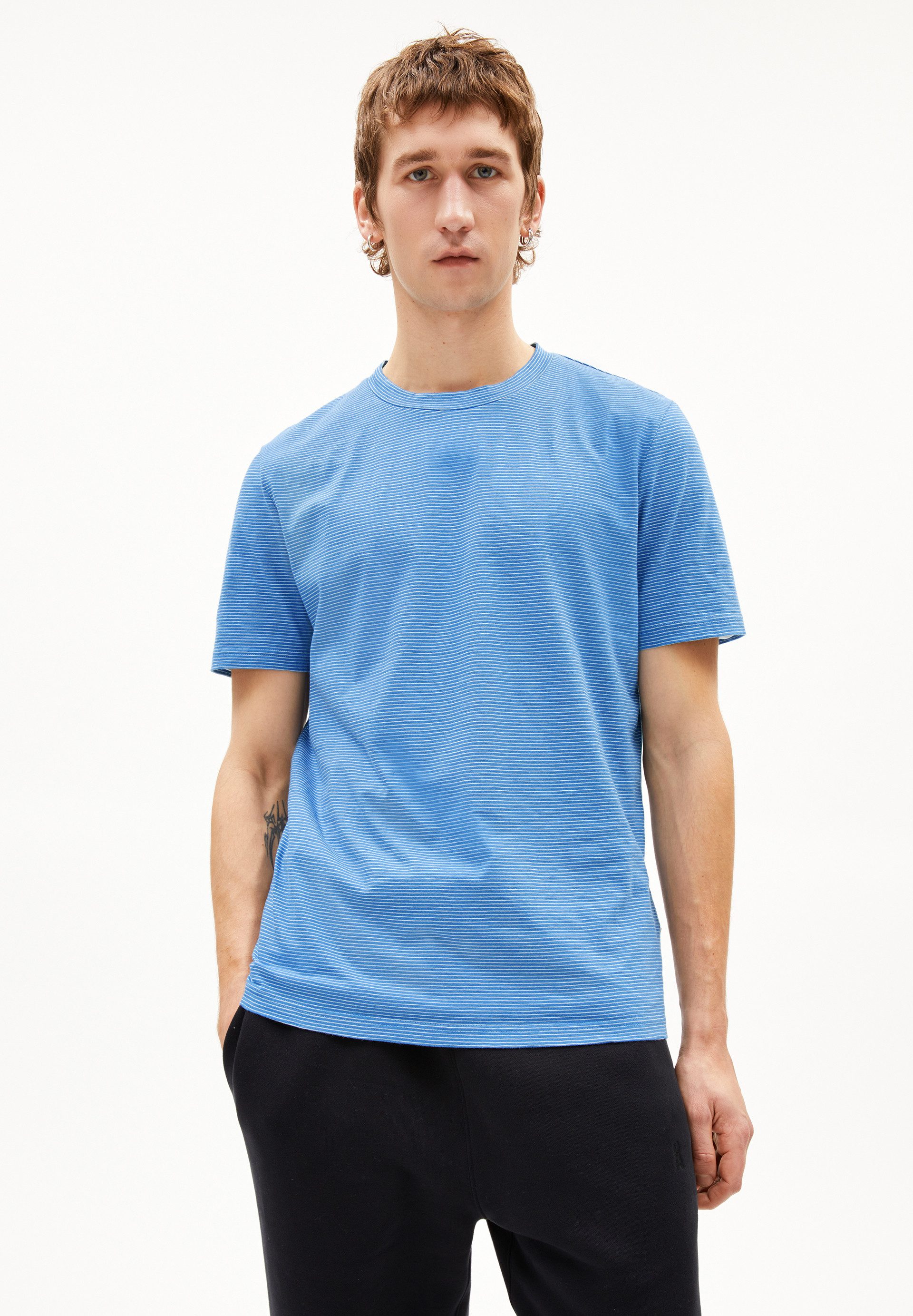 Armedangels T-Shirt JAAMES STRUCTURE NEW T-Shirt aus Bio-Baumwolle (Regular Fit) Rundhalsausschnitt