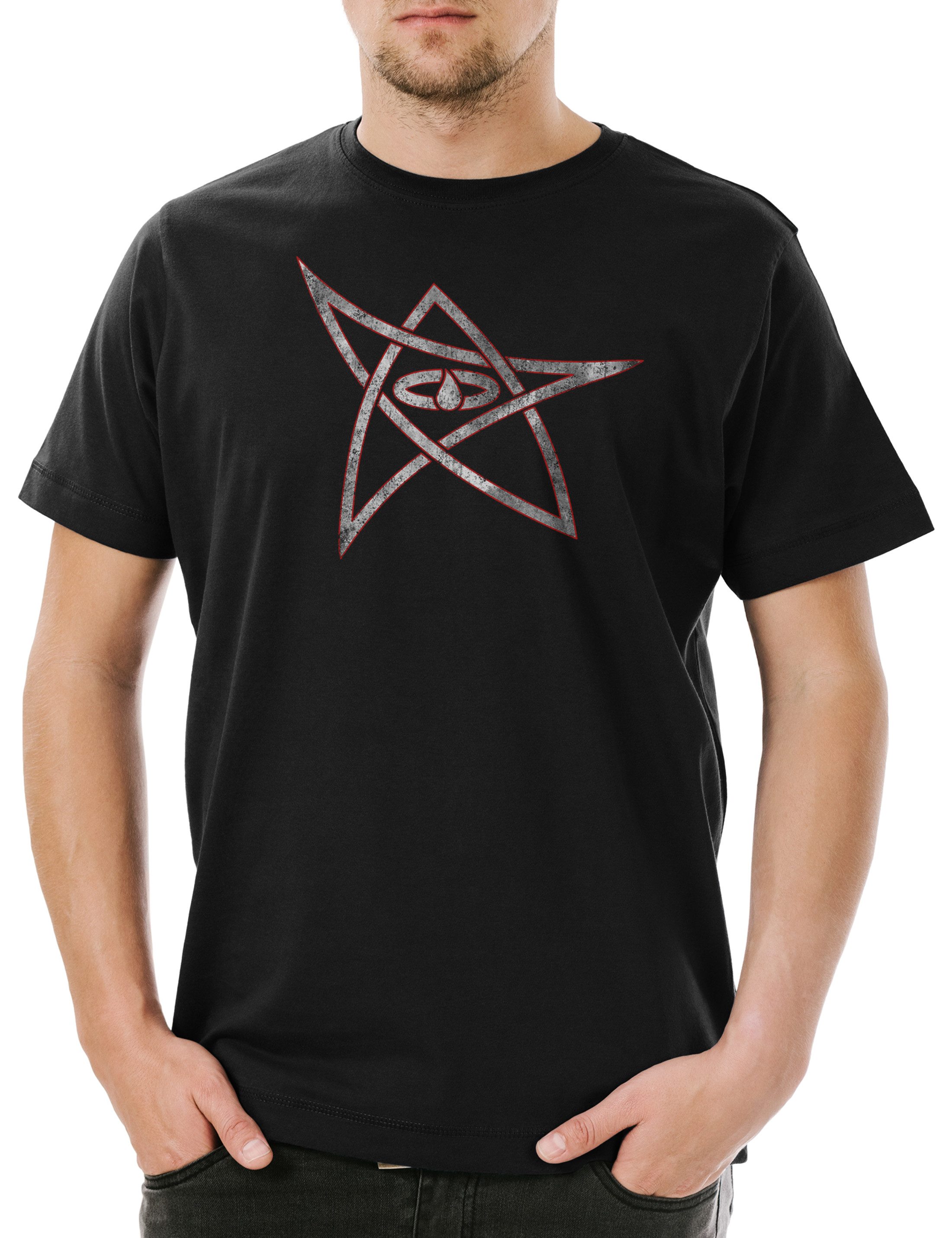 Print-Shirt Cthulhu Elder Sign II Herren T-Shirt Horror Arkham Lovecraft