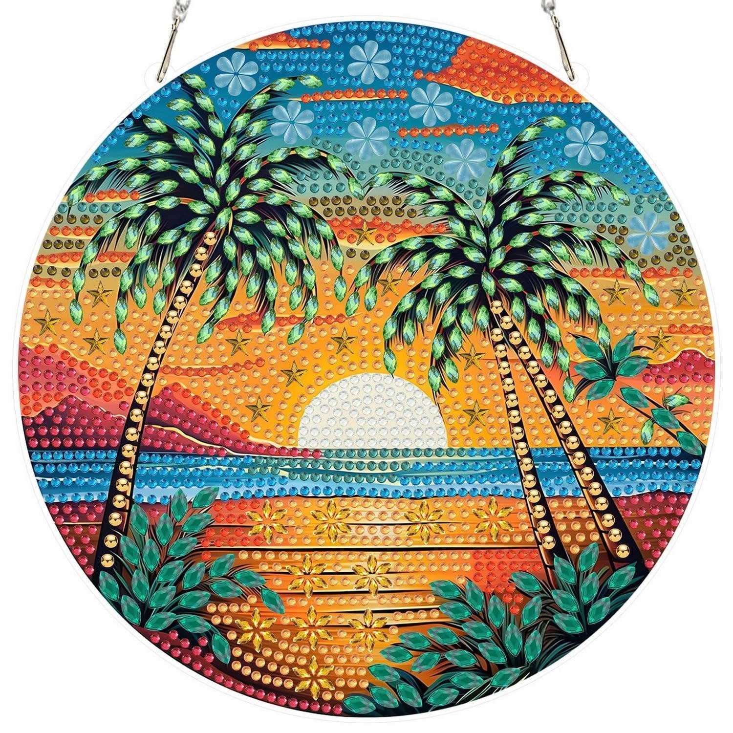 LuxusKollektion Kreativset Fensterbild Sonnenaufgang 20x20cm Doppelmotiv