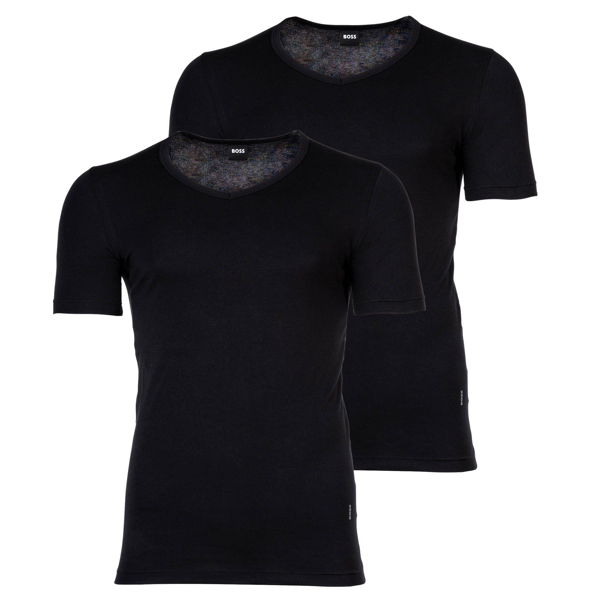 BOSS Unterhemd Herren Unterhemd 2er Pack Baumwolle (Packung, 2er Pack)