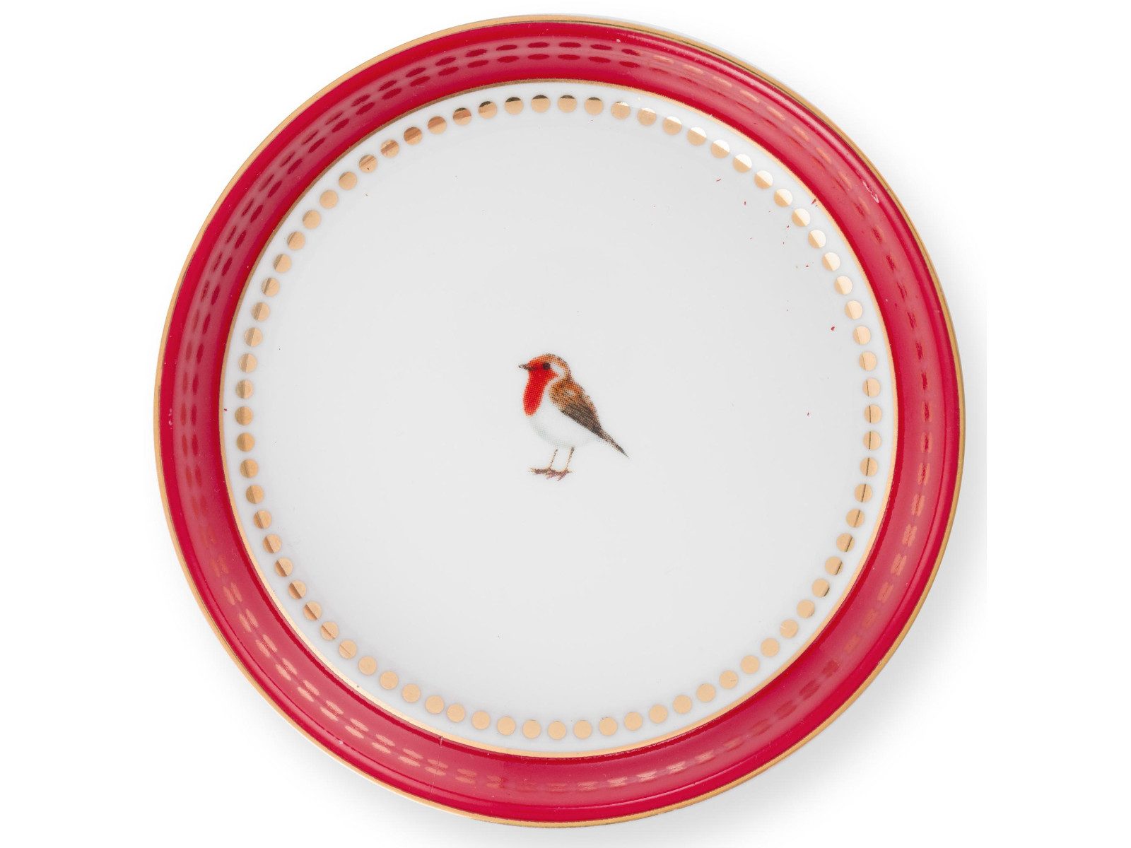 PiP Studio Schale Love Birds Red Teebeutelablage 9cm, Porzellan, (Teebeutelablagen)