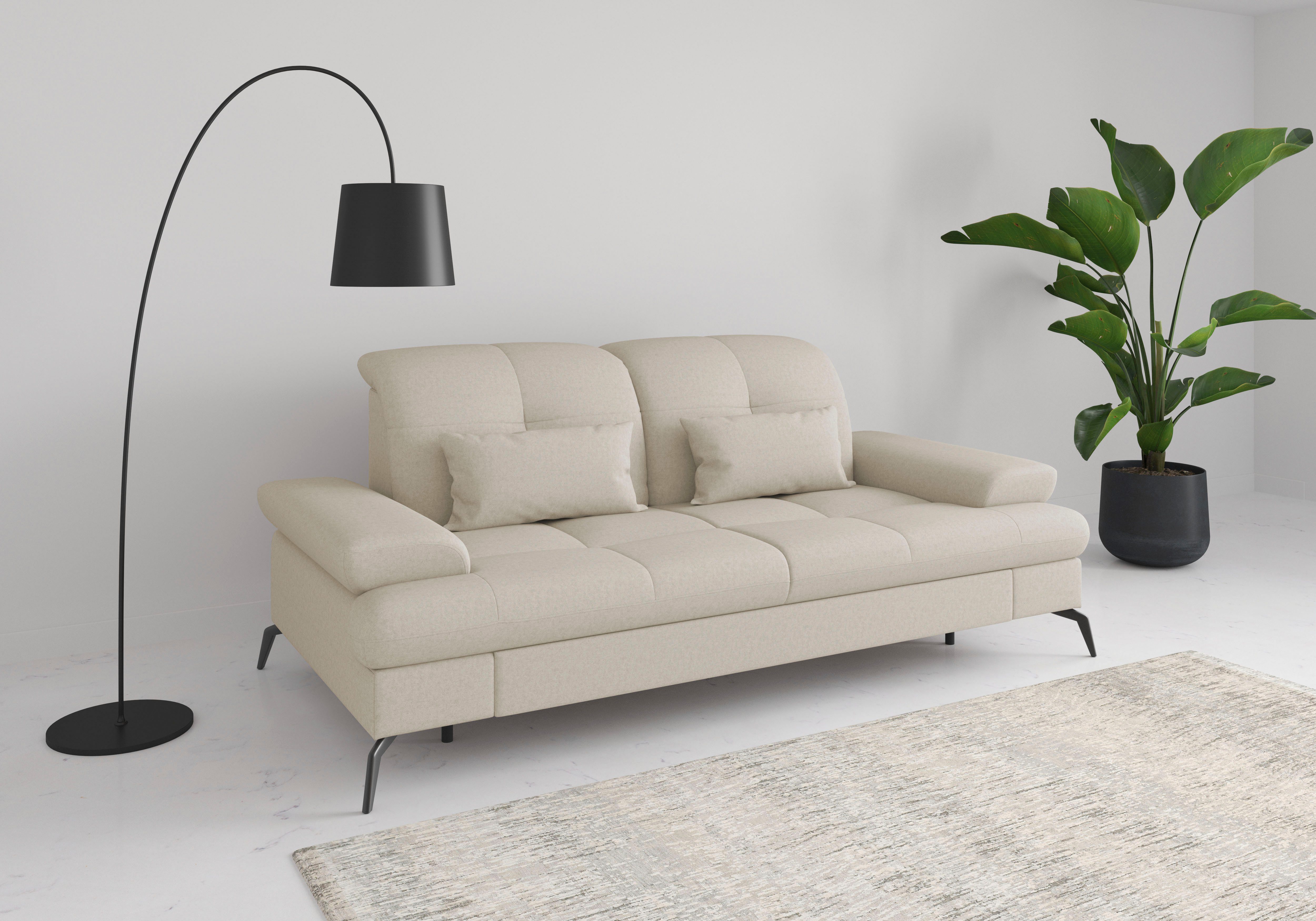 sit&more 2,5-Sitzer Amica, inkl. Sitztiefenverstellung und Armteilverstellung, wahlweise mit Kopfteilverstellung und Bettfunktion