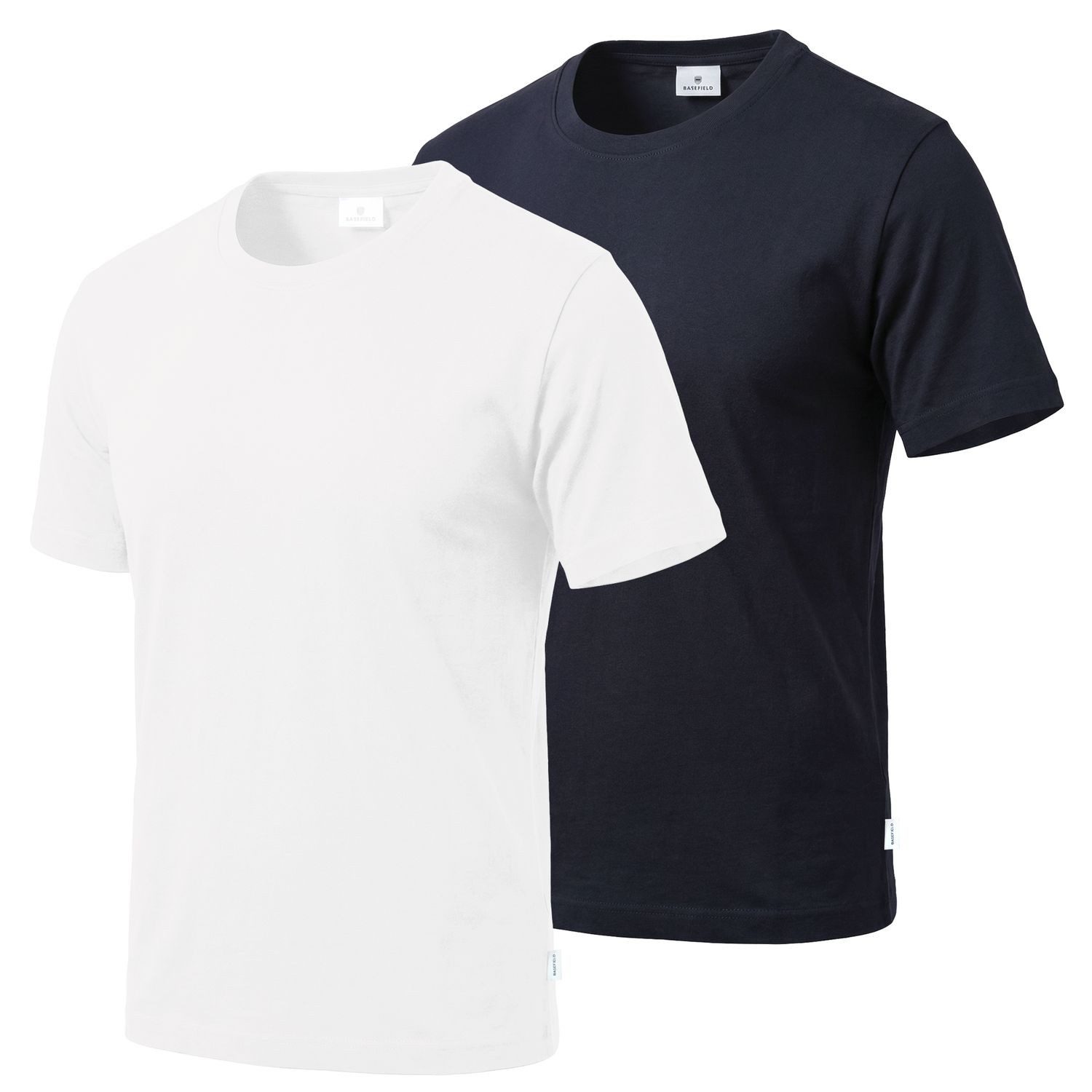 BASEFIELD T-Shirt (2er-Pack) hochwertig, weiche Single-Jersey-Qualität im 2er-Pack