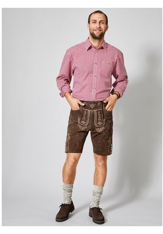 MEN PLUS BY HAPPY SIZE Короткий брюки кожаные из национальног...