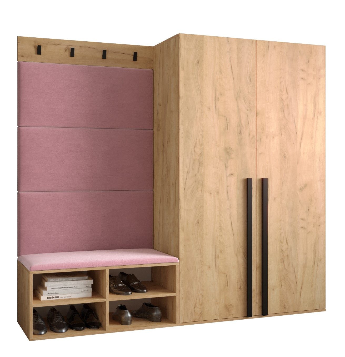 ABIKS MÖBEL Garderoben-Set MIRO Set 5, Garderobe mit gepolsterten Paneelen, Modern Design