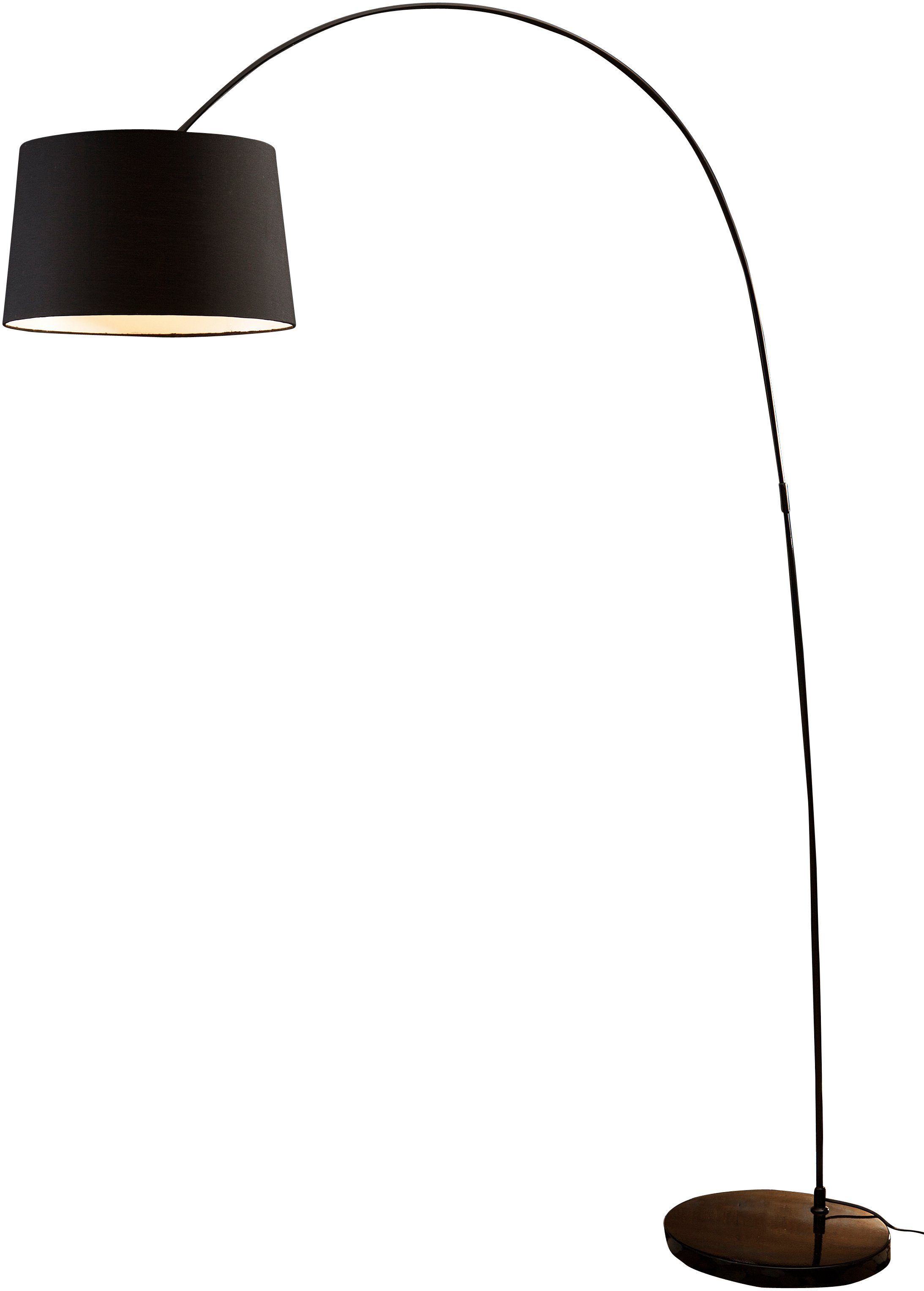 Secondhandladen SalesFever Bogenlampe Kaspars, Marmorfuß Dimmschalter, mit ohne Leuchtmittel, echter Dimmer