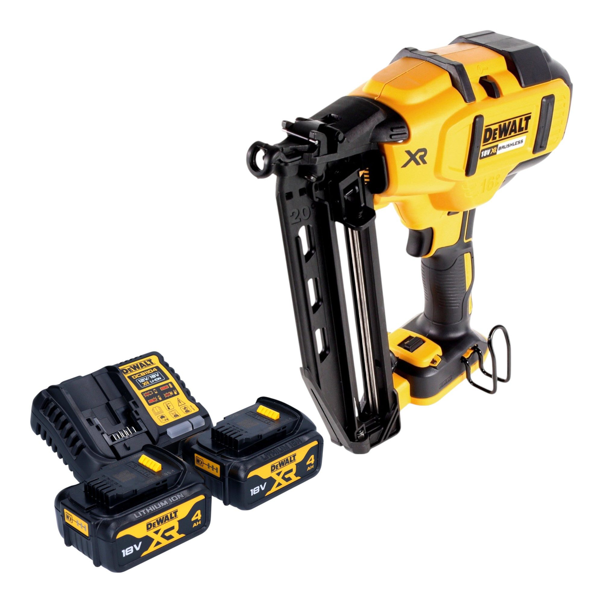 DeWalt Druckluft-Nagler DCN 660 M2 Akku Nagler 18V 32 - 63 mm Brushless + 2x Akku 4,0 Ah
