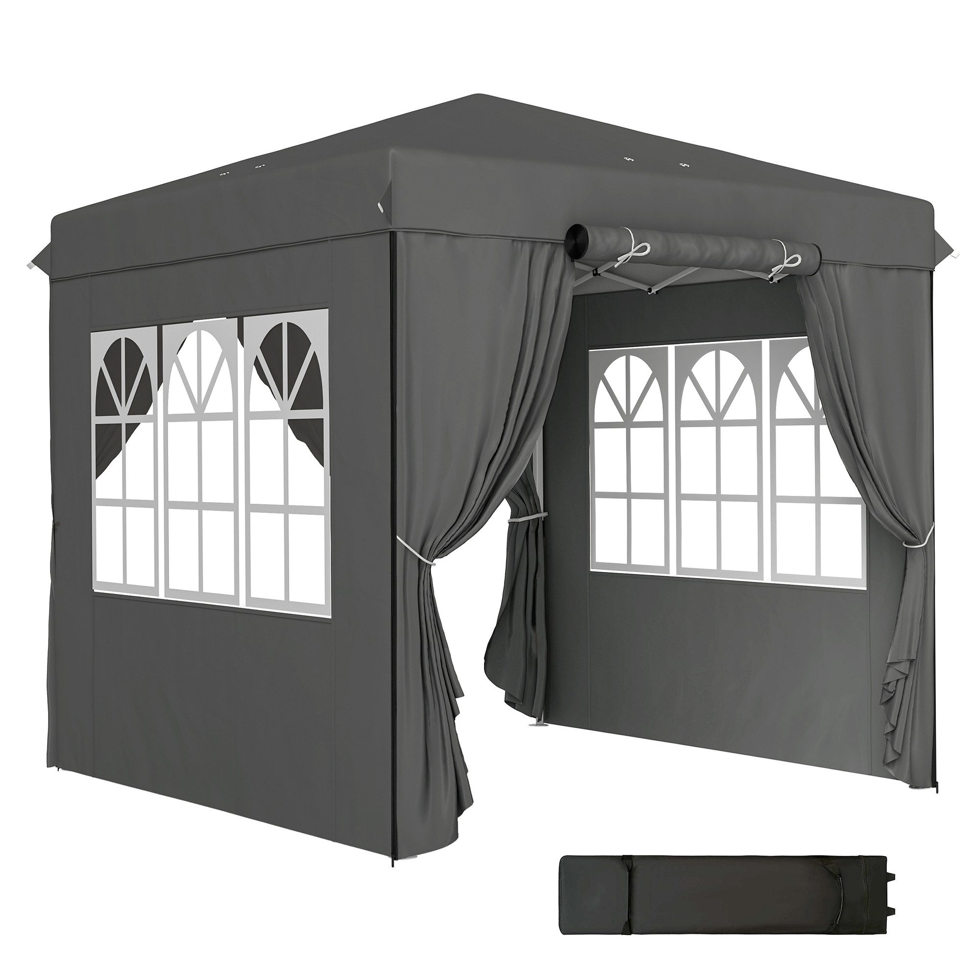 Outsunny Faltpavillon 2,5x2,5m, wasserabweisend stabil winterfest, günstig online kaufen